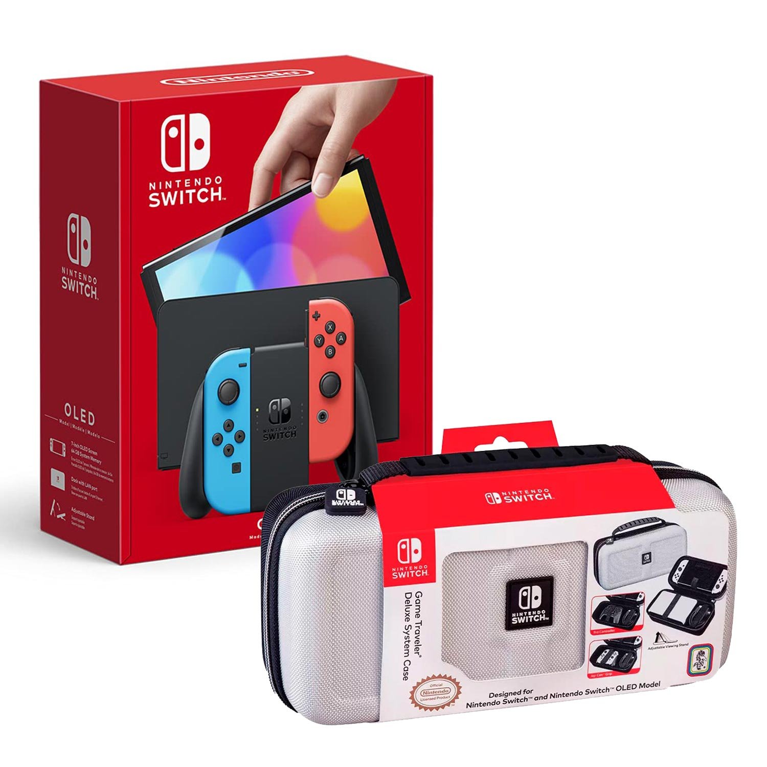 Consola Nintendo Switch Modelo Oled Neon + Estuche 1680 Blanco