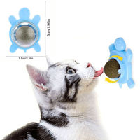 Juguete Catnip Kitty Ball Tortuga Color Celeste