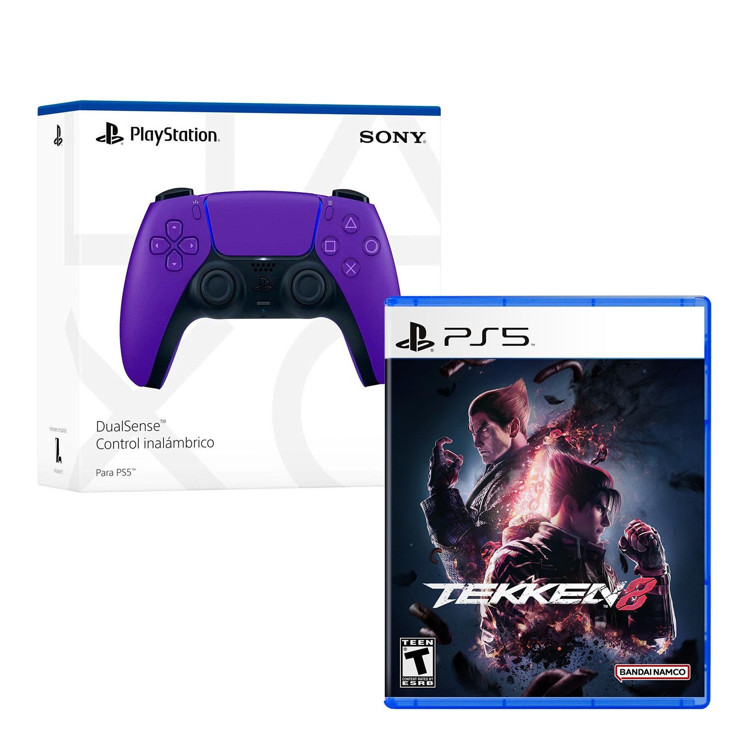 Mando Ps5 Dualsense Morado + Tekken 8