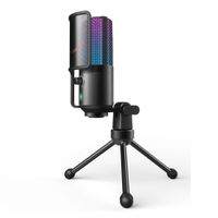 Micrófono Fifine K669 Pro 3 USB RGB Cardioide con Soporte Negro