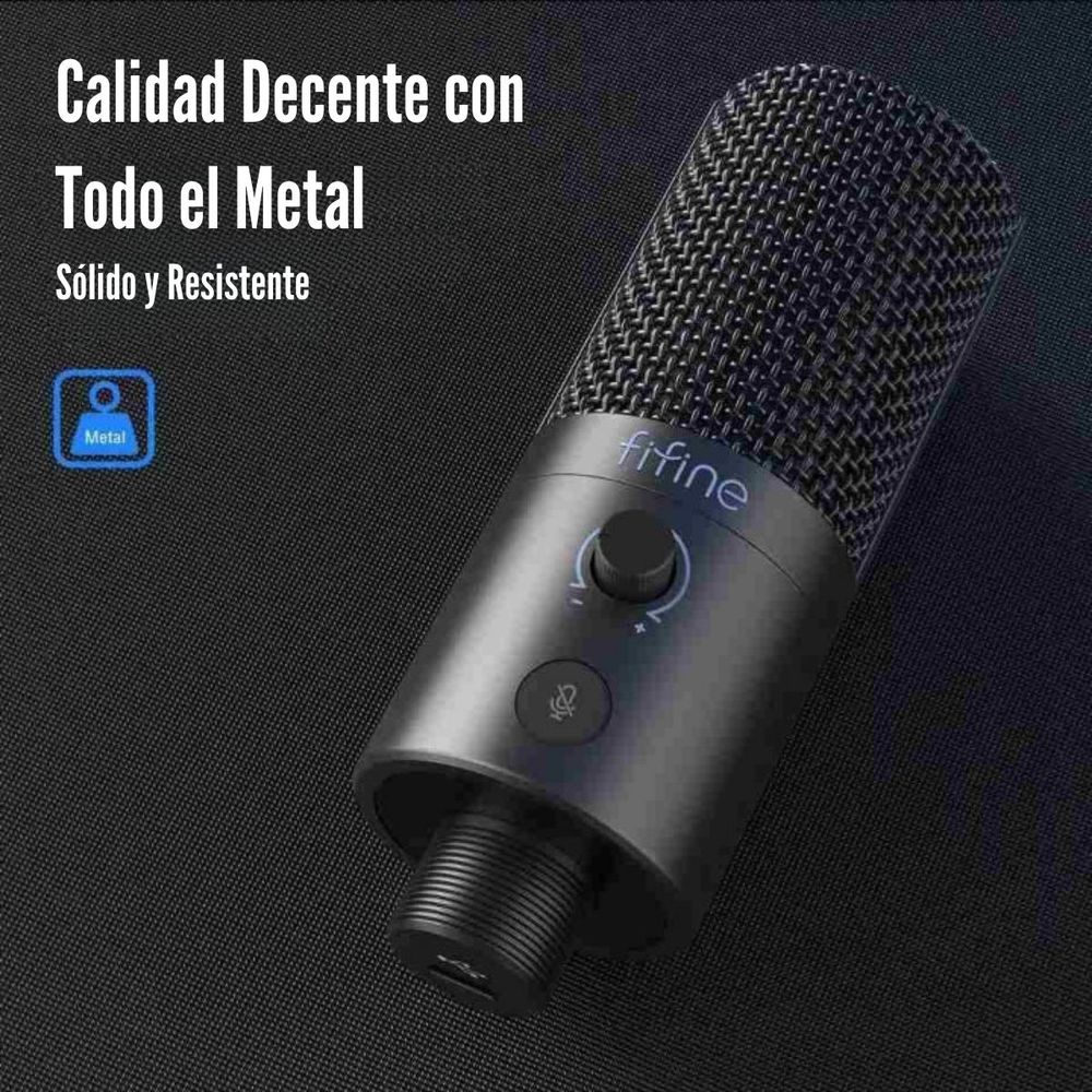 Micrófono Fifine T669 Pro 3 USB RGB (incluye Brazo) Negro - Promart
