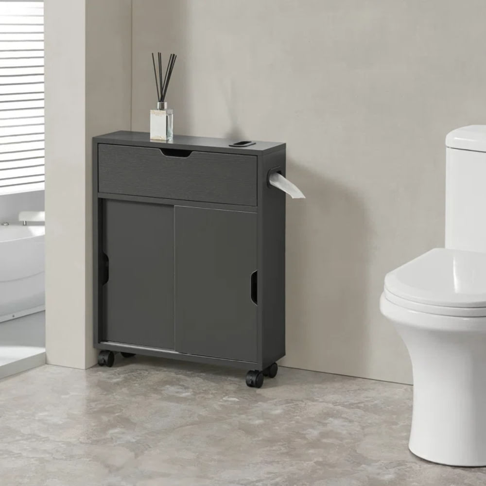 Mueble de Baño Organizador Moderno Tetsuro Negro R&R MUEBLES