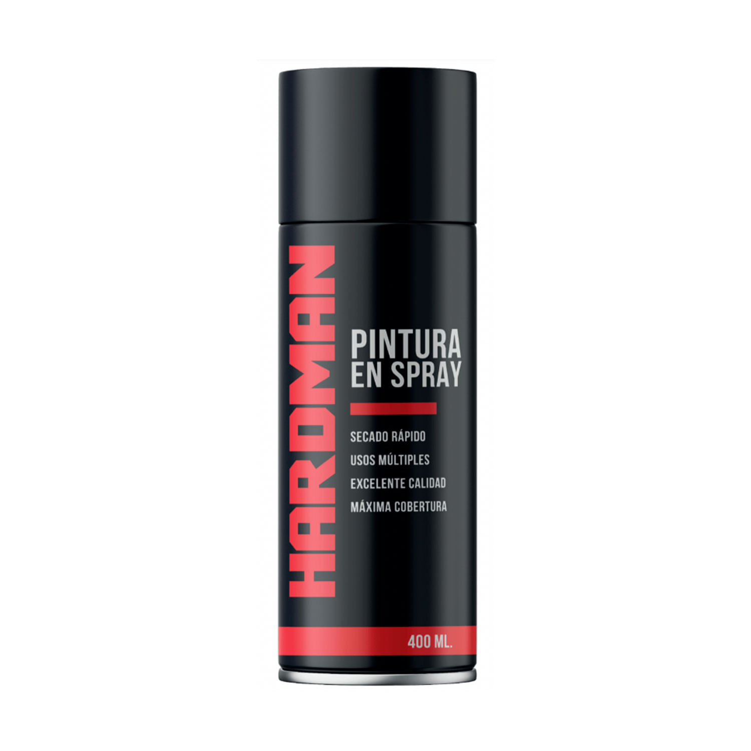 Spray Pintura Negro Brillante 400ml Hardman