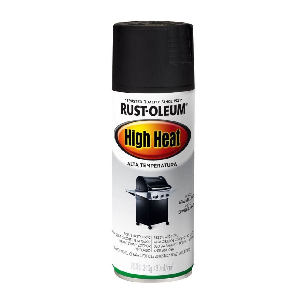 Spray Specialty Alta Temperatura Ultra Negro Semibrillo 340gr Rust Oleum