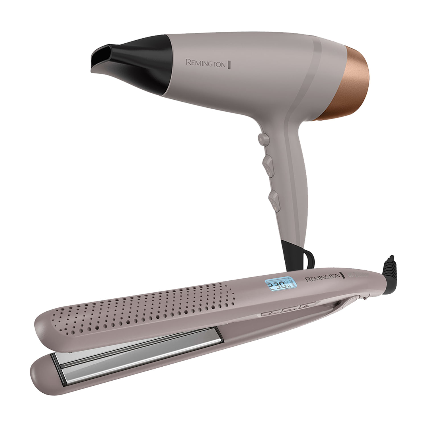 Combo Remington Alisadora Wet2Straight S27A y Secador D26A Therapy Colágeno