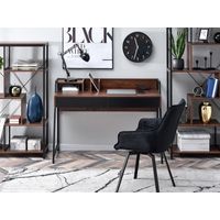 Escritorio Moderno Rikko color Marrón/Negro TU MESITA 2 cajones
