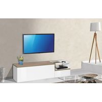 Mesa de TV Moderna Milena color Blanco 2 puertas TU MESITA