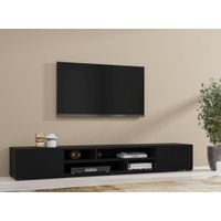 Mesa de TV Moderna Genius color Negro 2 puertas TU MESITA