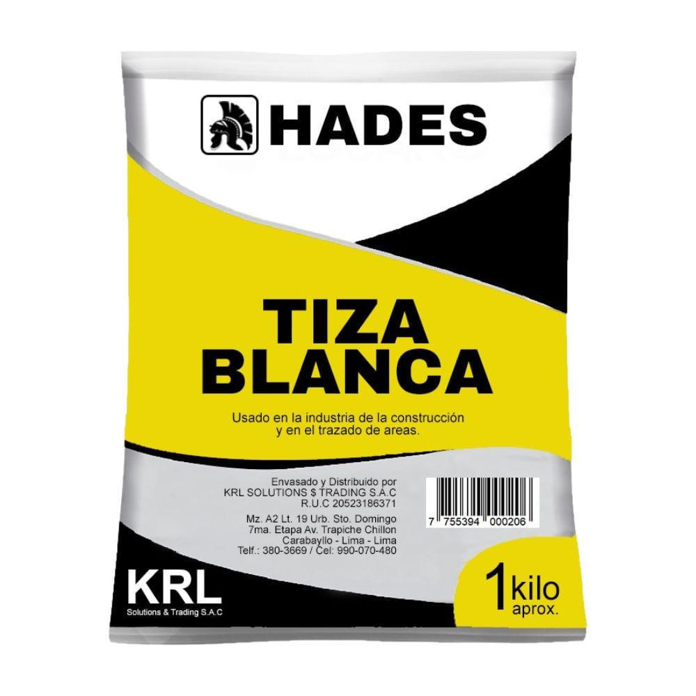 Tiza blanca 1kg Hades