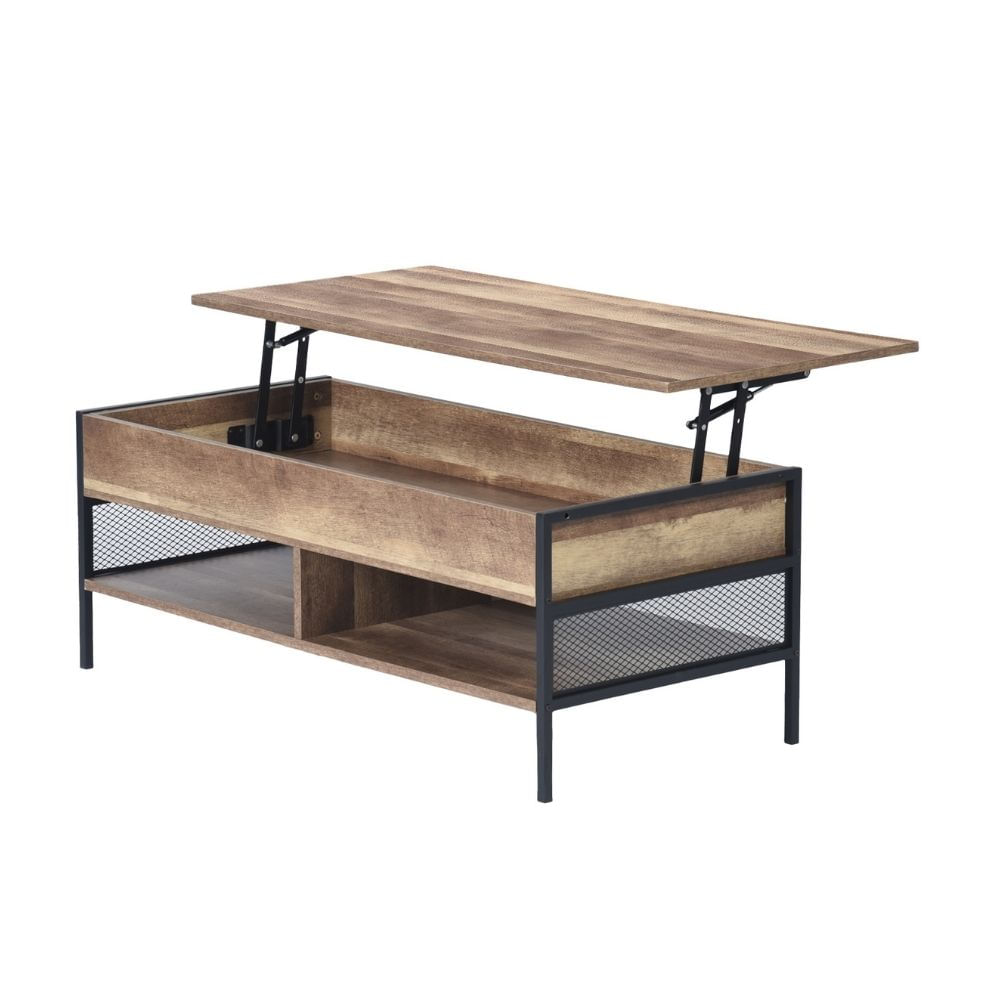 Mesa de Centro Turin Madera/Metal 105x42x50cm Marrón Orange