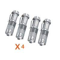 Linterna potente de aluminio led 40lm truper pack 4
