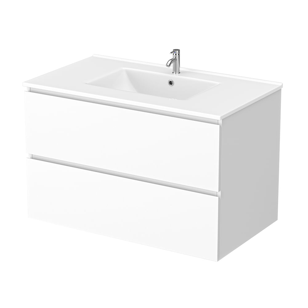 Vanitorio Melamine Orange Milán 80cm Blanco