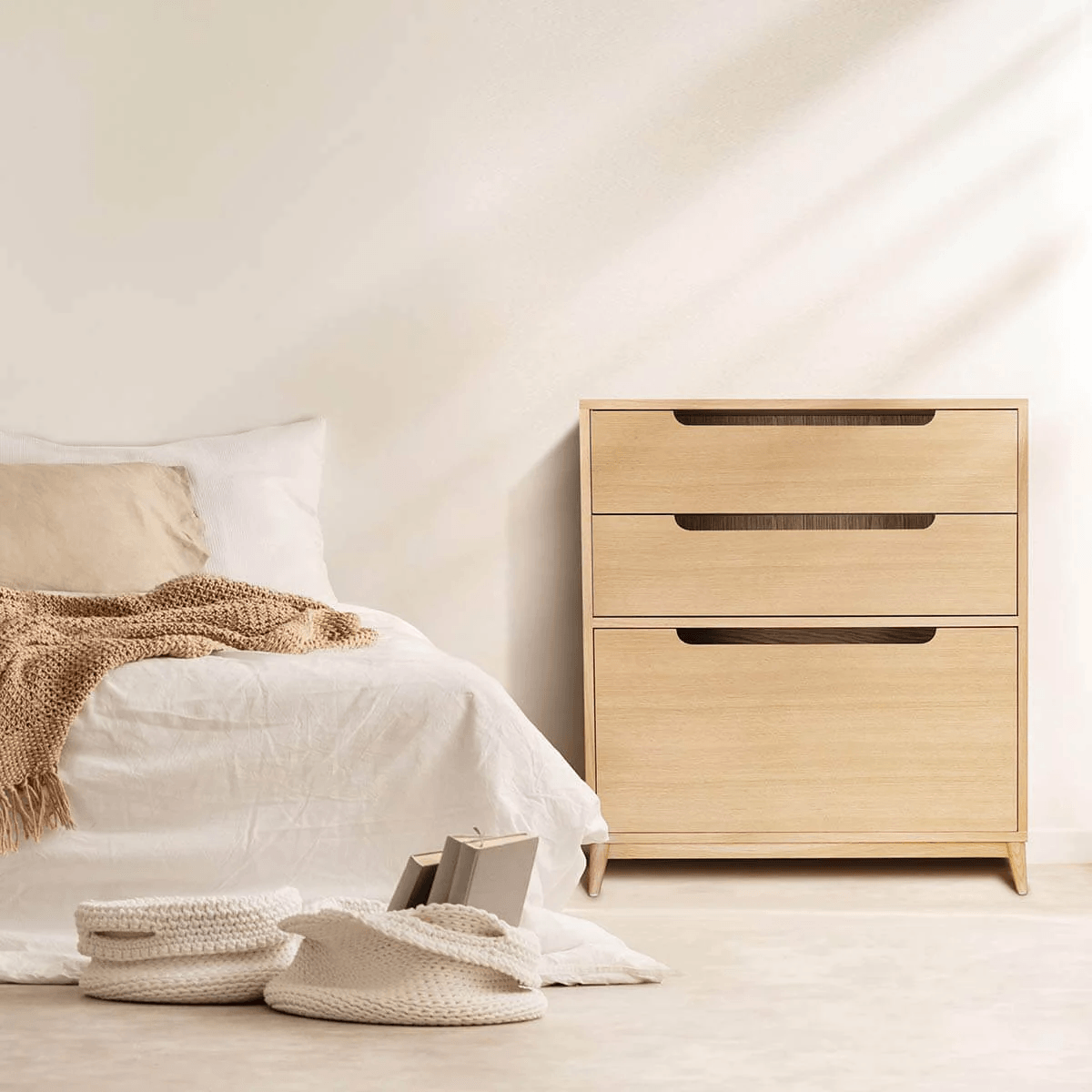 Cómoda Compacta Moka 3 cajones color Duna TU MESITA