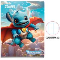 Cuaderno COLLEGE Cuadrmax 2x2 Dragoland 80 Hojas