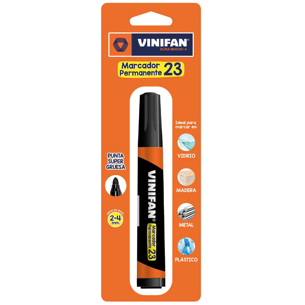 12 Marcador Permanente Trazo Zebra Punto Fino Color Negro, , large