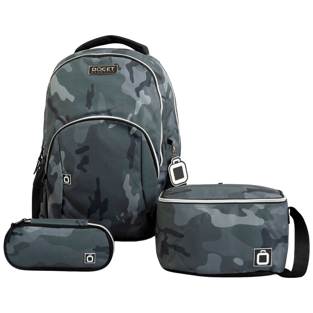 Tripack DOCET Docet Mochila + Cartuchera + Lonchera Camt Multicolor ...