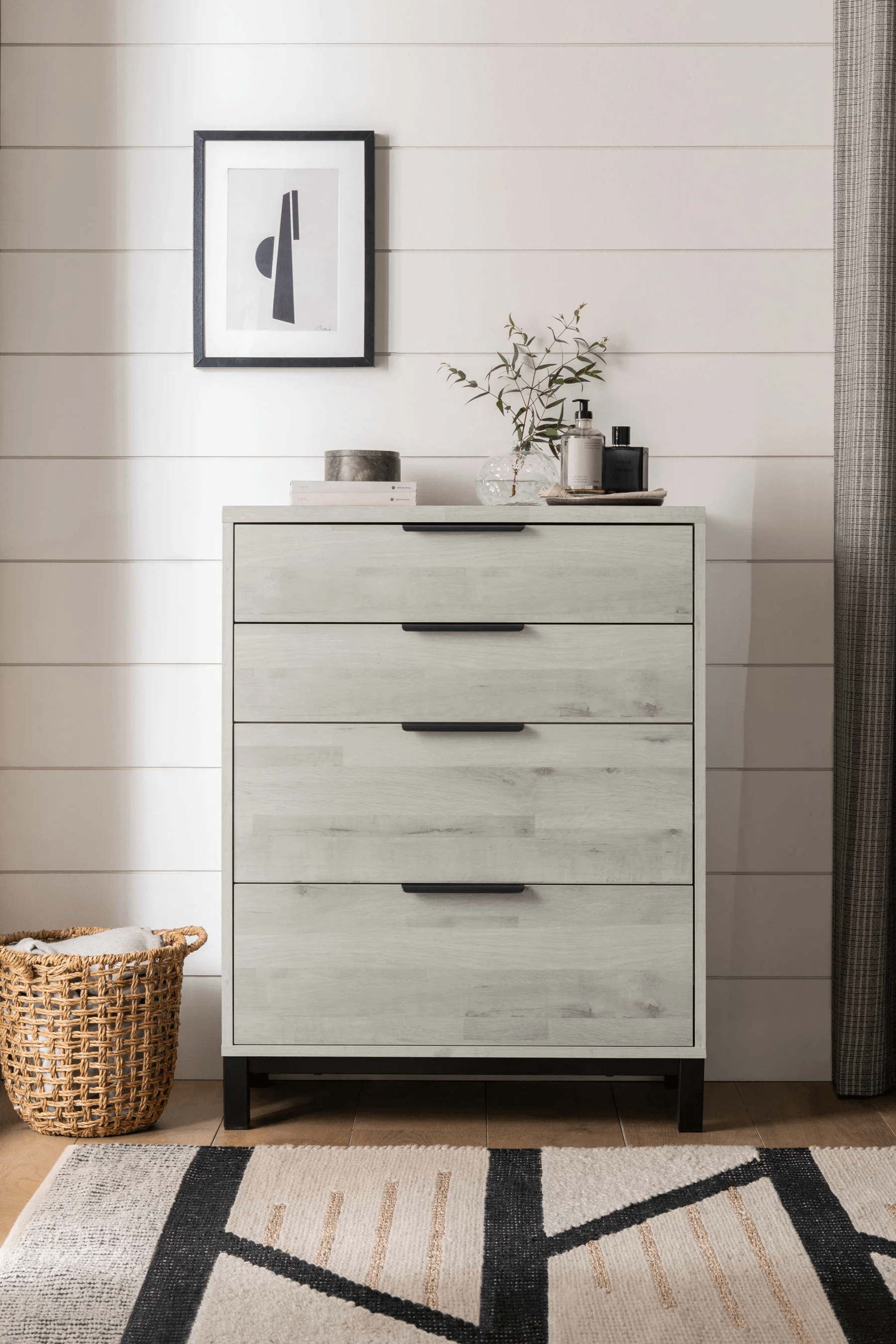 Cómoda Alta Beta color Ceniza 4 cajones TU MESITA