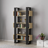Estante Moderno Boyd color Duna/Negro TU MESITA