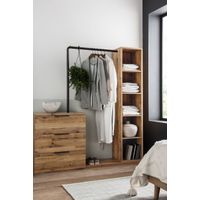 Mueble 3 en 1 Cómoda + Perchero + Estante color Marrón TU MESITA
