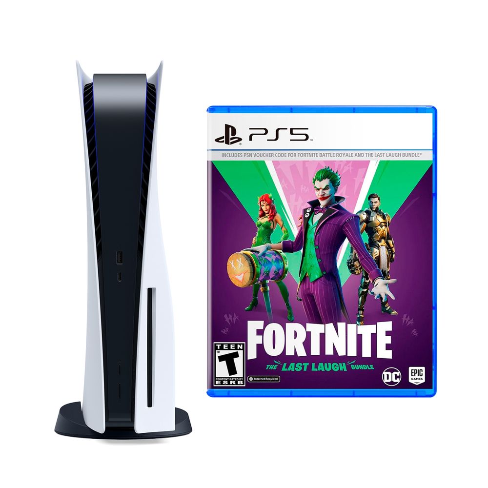 Consola PlayStation 5 con Lector de Discos + Juego Fortnite The Last