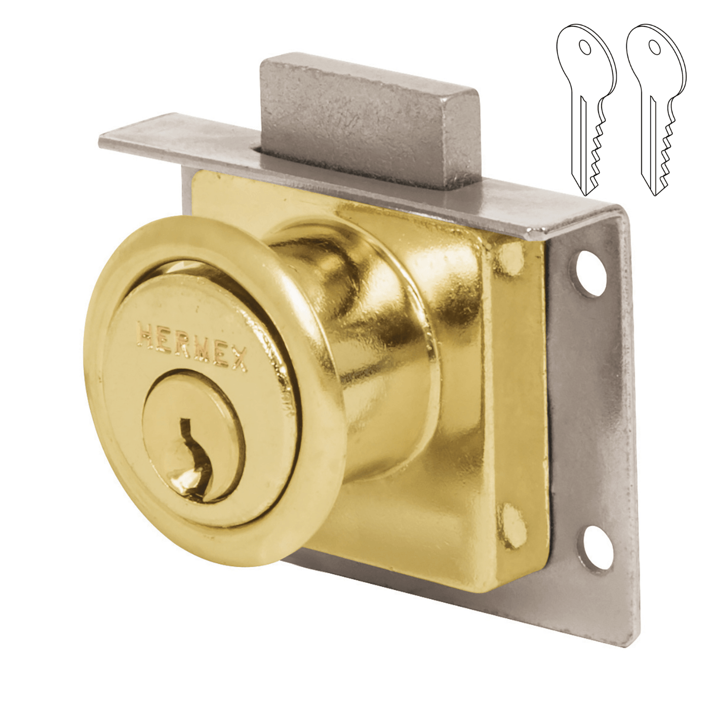 Chapa Cerradura para Mueble Modelo 24 Laton Hermex 43565