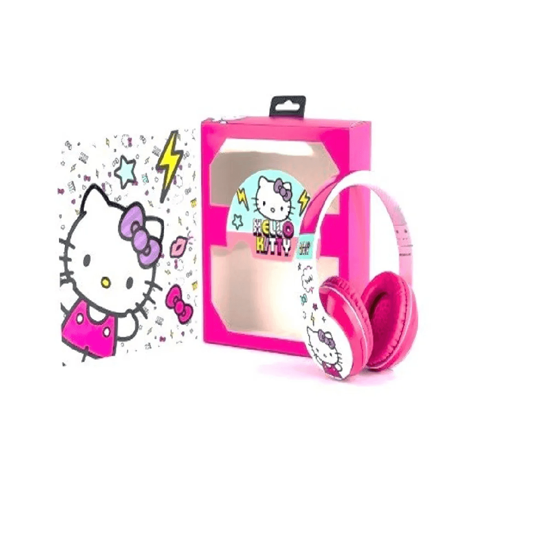 Audífonos Inalámbricos Hello Kitty Bluetooth Wireless Headphones Contestador de llamadas Rosado