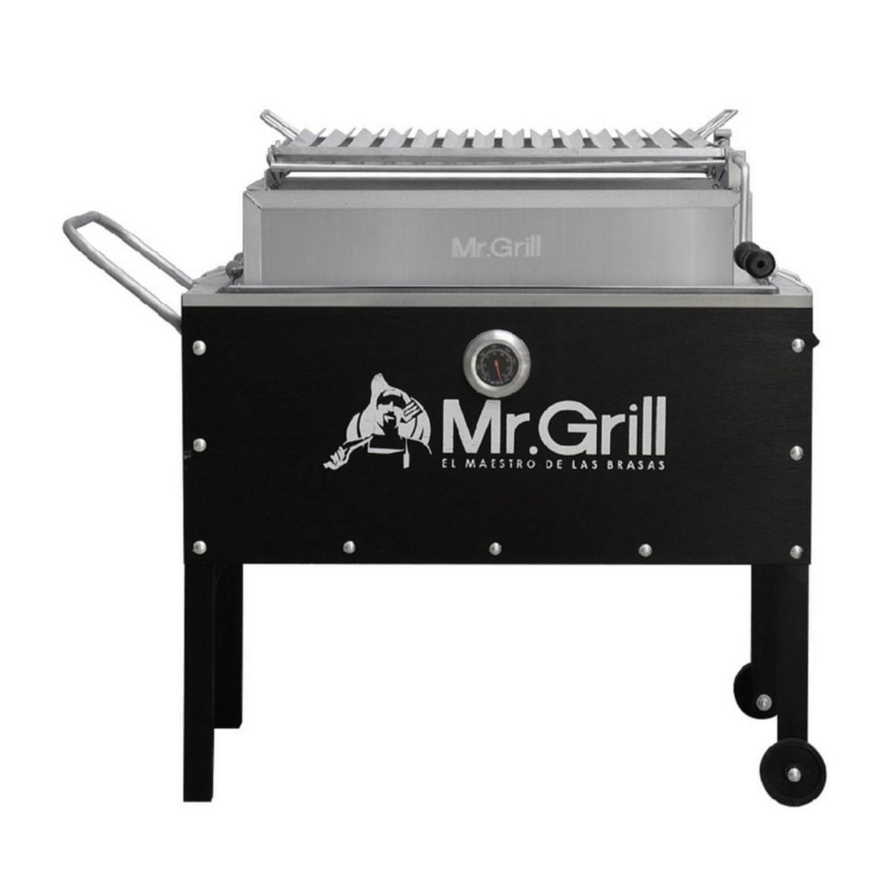 Caja china mediana Jr Black con parrilla + atizador Mr Grill