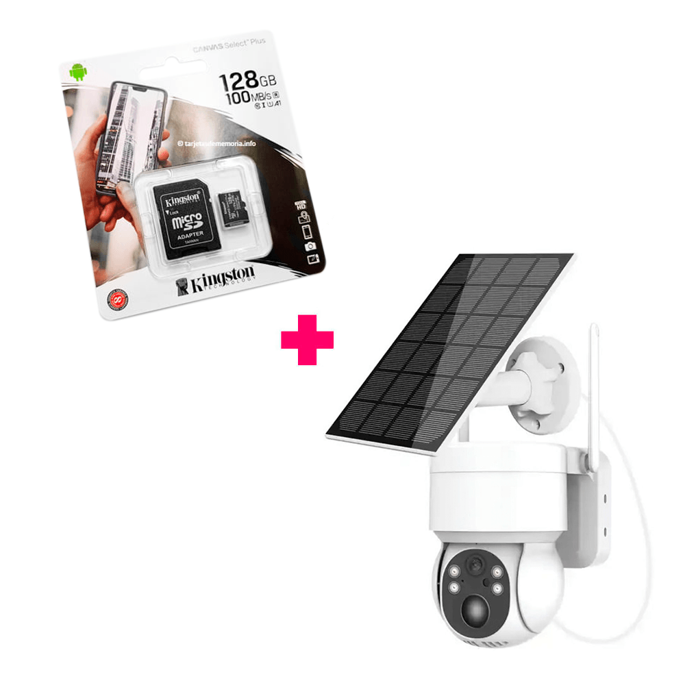 Camara Ip Solar WIFI Bateria Recargable + Memoria 128GB