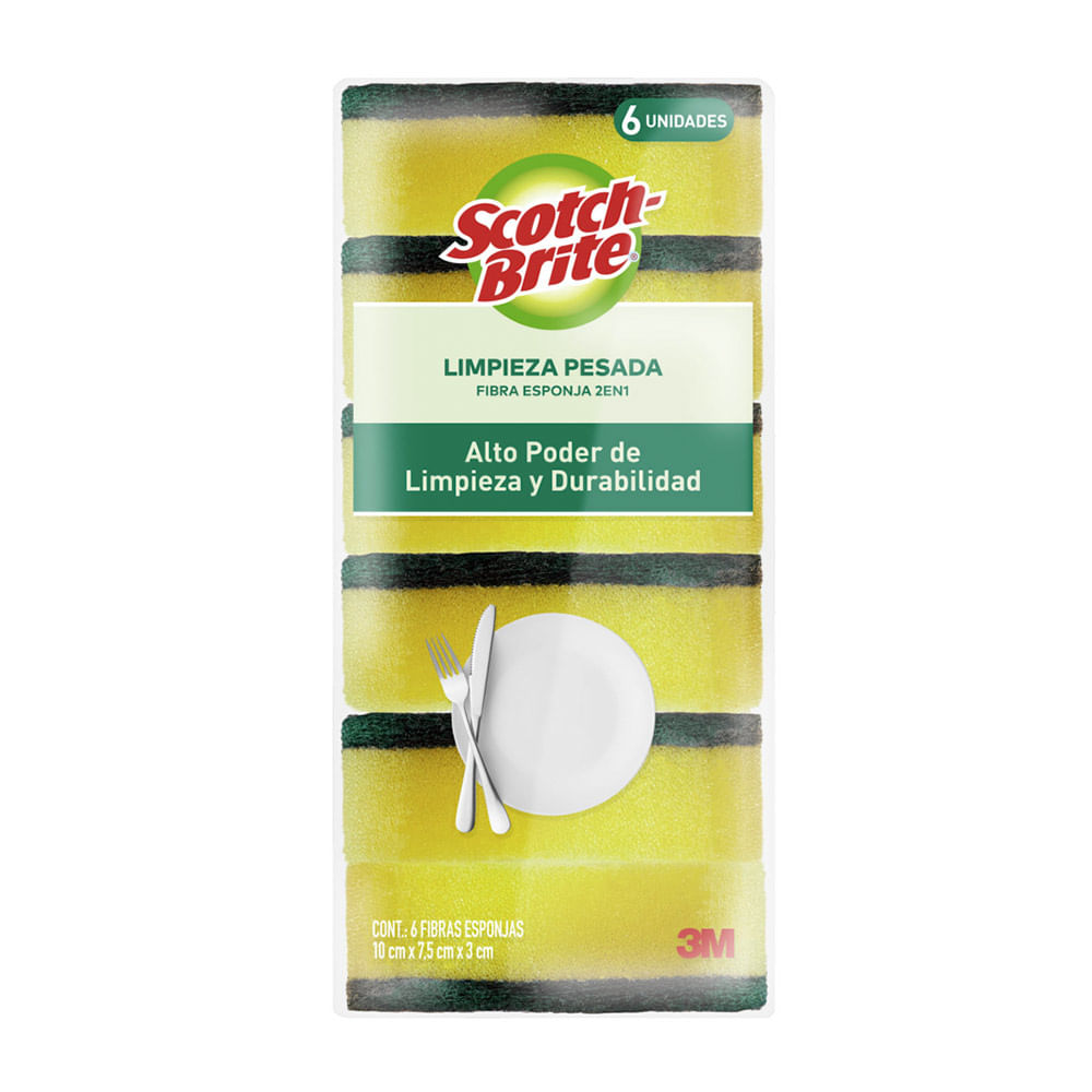 Esponja 2 en 1 Scotch Brite x 6 Unidades