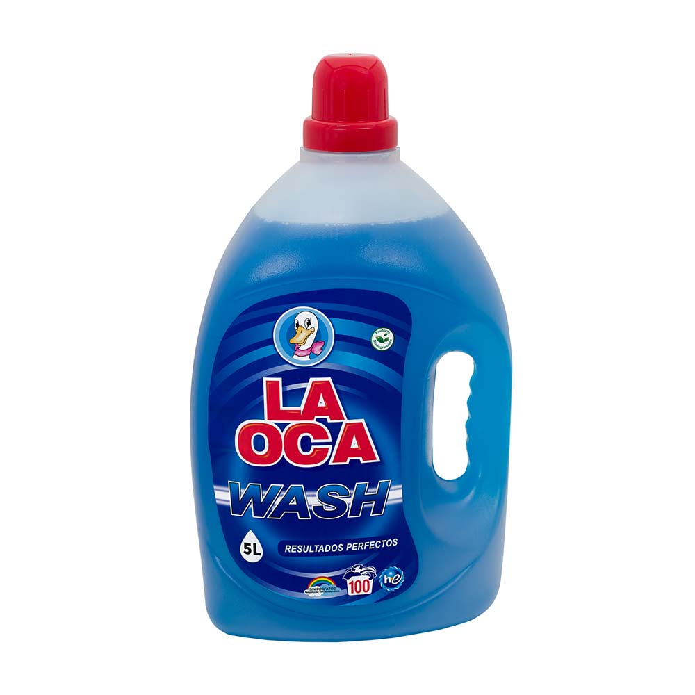 Detergente Líquido La Oca Wash 5L Concentrado para Ropa Blanca y de Color