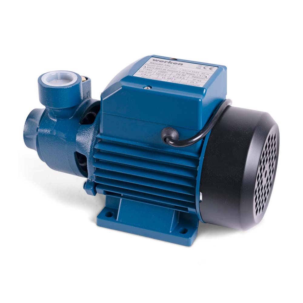 Electrobomba Periférica Werken XKm801 Azul 1 HP Ideal para 2 Pisos