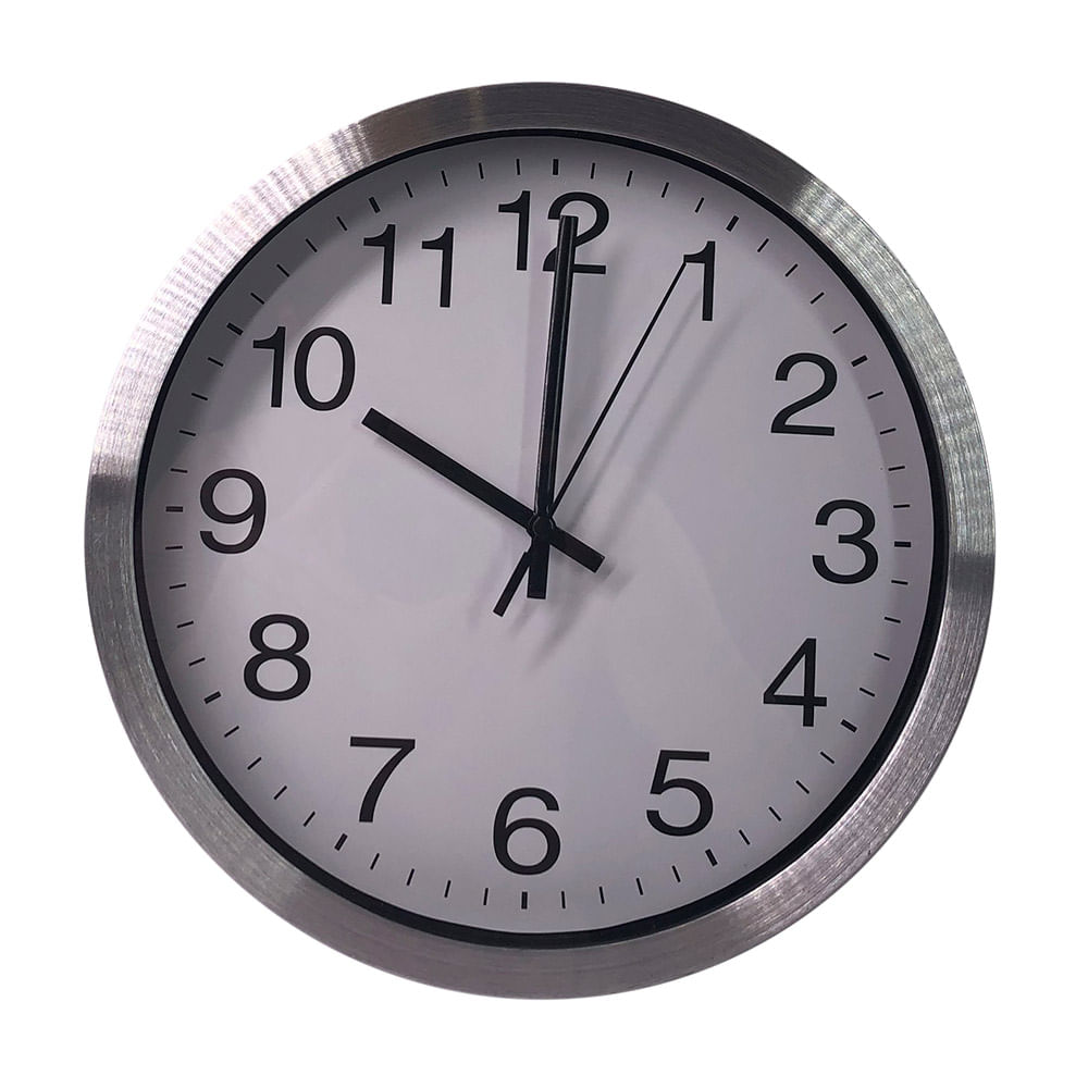 Reloj de pared Aluminio Vidrio 25.2cm Día