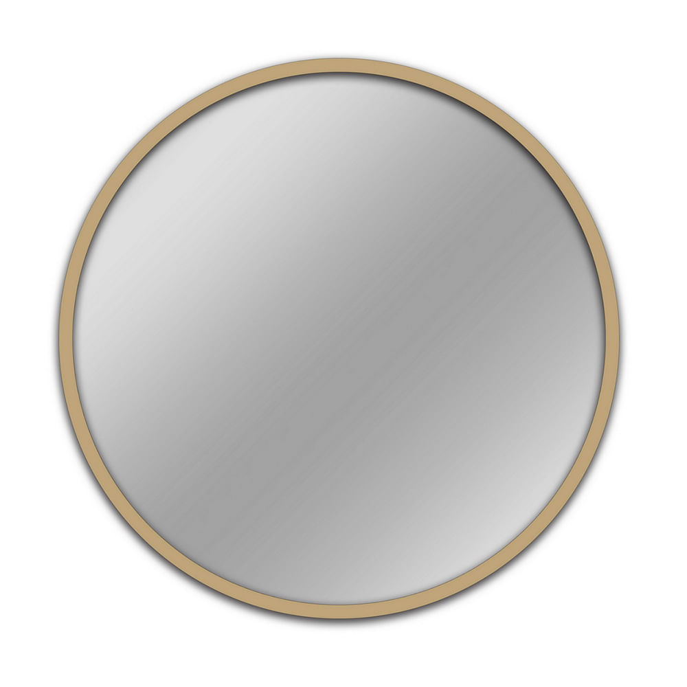 Espejo redondo con marco de madera 70cm - Promart