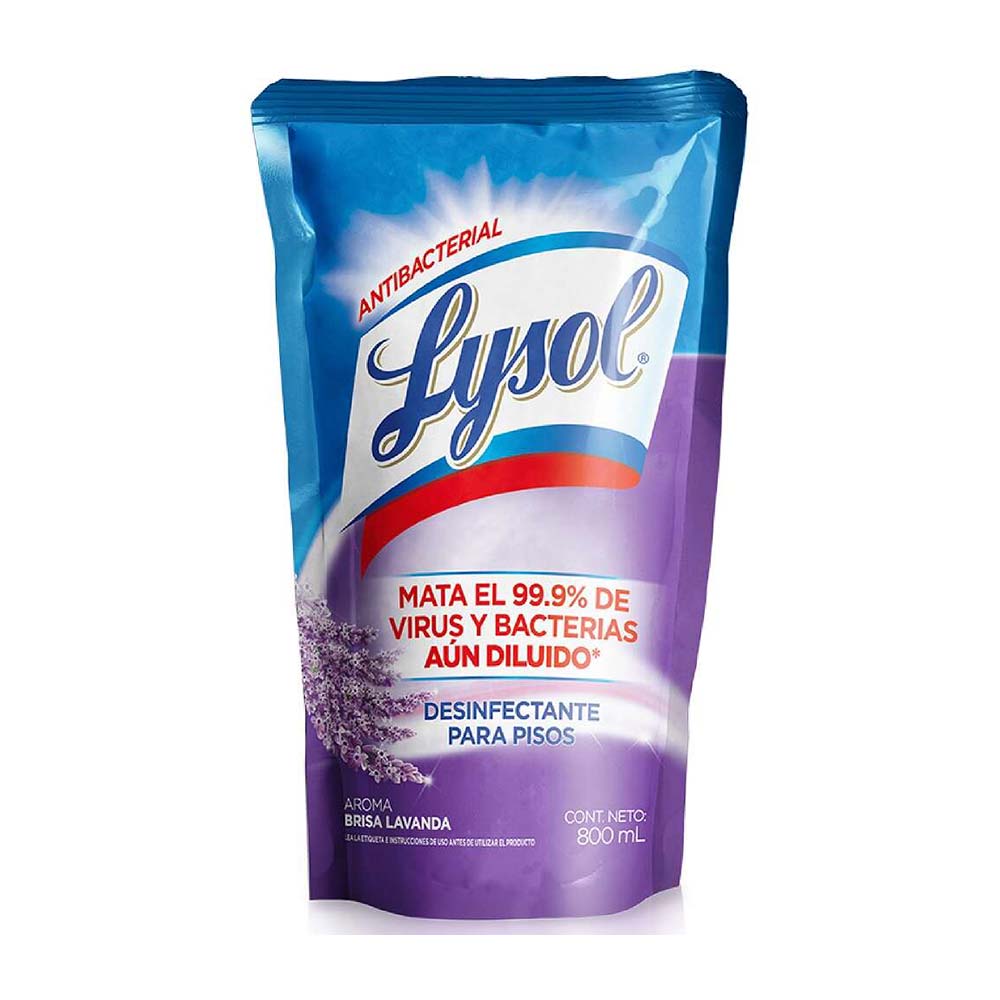 Desinfectante Lysol Lavanda 800ml Desinfectante de Cloruro de Benzalconio para Baño