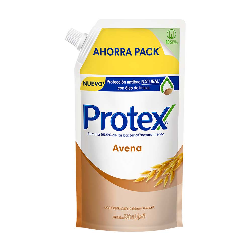 Jabón líquido antibacterial Avena 800ml Protex