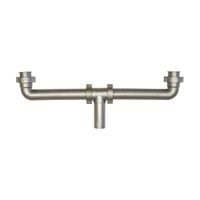 Salida Central de 02 Tarjas Coflex Modelo PB9054P de Polipropileno Plata