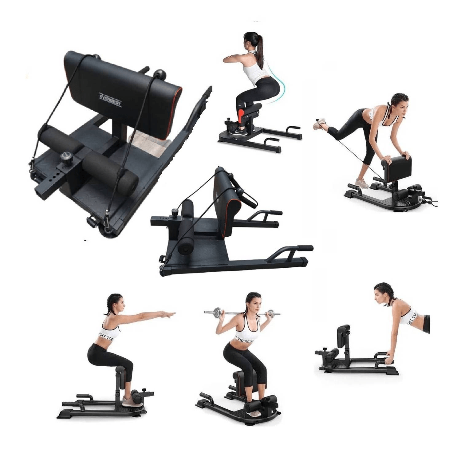 Maquina multifuncional para sentadilla sissy Con Liga