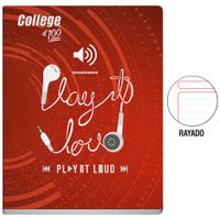 Cuaderno COLLEGE Rayado Diseño 100 Hojas