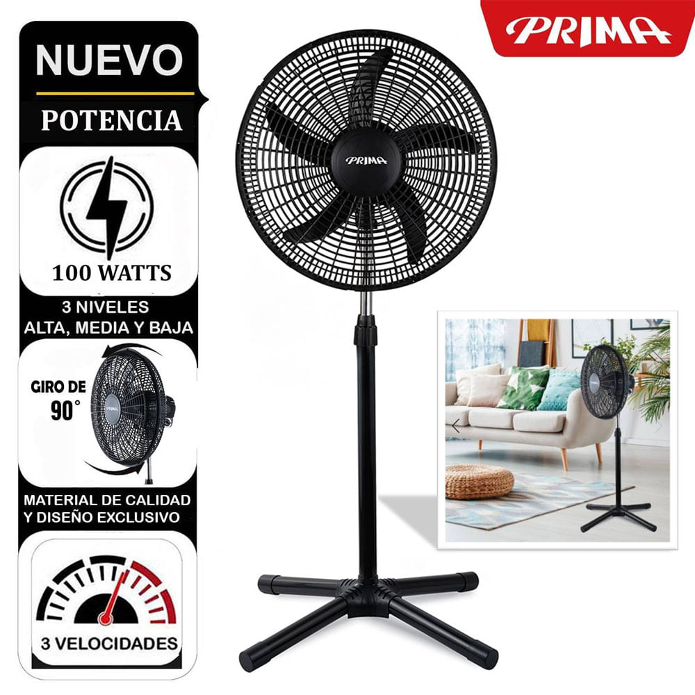 Ventilador de Pedestal 18 100 Watts 3 Velocidades YL-1805-1P
