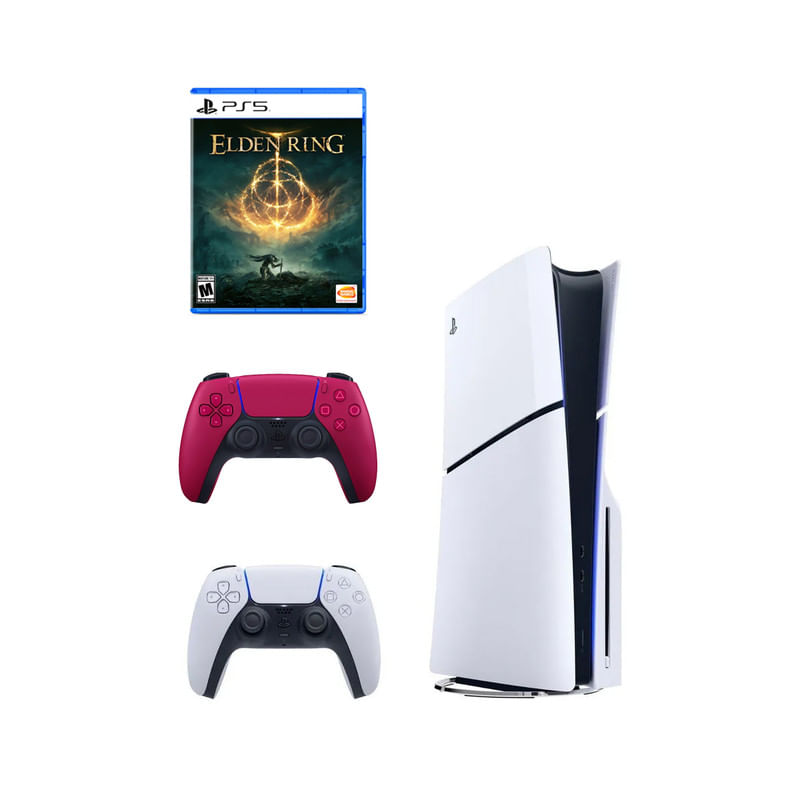 Consola Playstation 5 Slim Lectora de Discos + Elden Ring + Mando Rojo