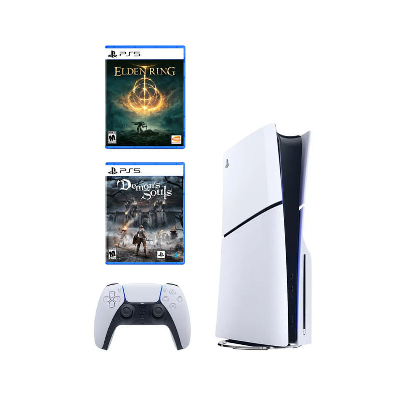 Consola Playstation 5 Slim Lectora de Discos + Elden Ring + Demon Souls
