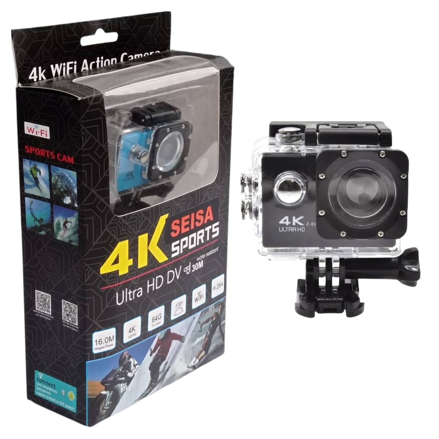 GoPro Sport Seisa  UHD 4K Wifi Acuatica Camara de Deporte