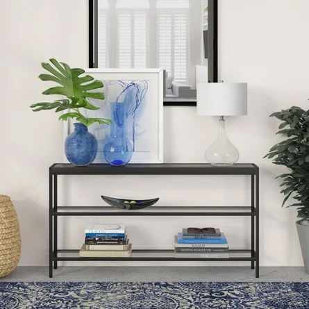 Consola Casa Concepto Dani Hecho de Metal Pintado al Horno Color Negro