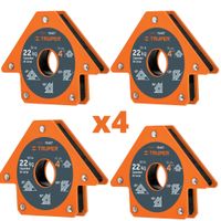 Escuadra magnetica para soldar, 22 Kg, 4 piezas Truper