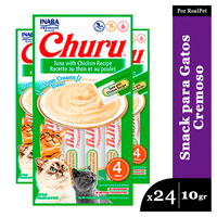 Snack Cremoso Gato Churu Sabor Atun y Pollo 24 x 14gr