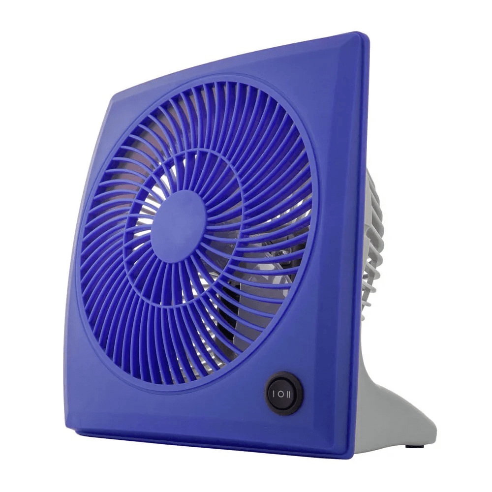 Ventilador de mesa Westminster 18 cm, 35w, cuadrado, azul