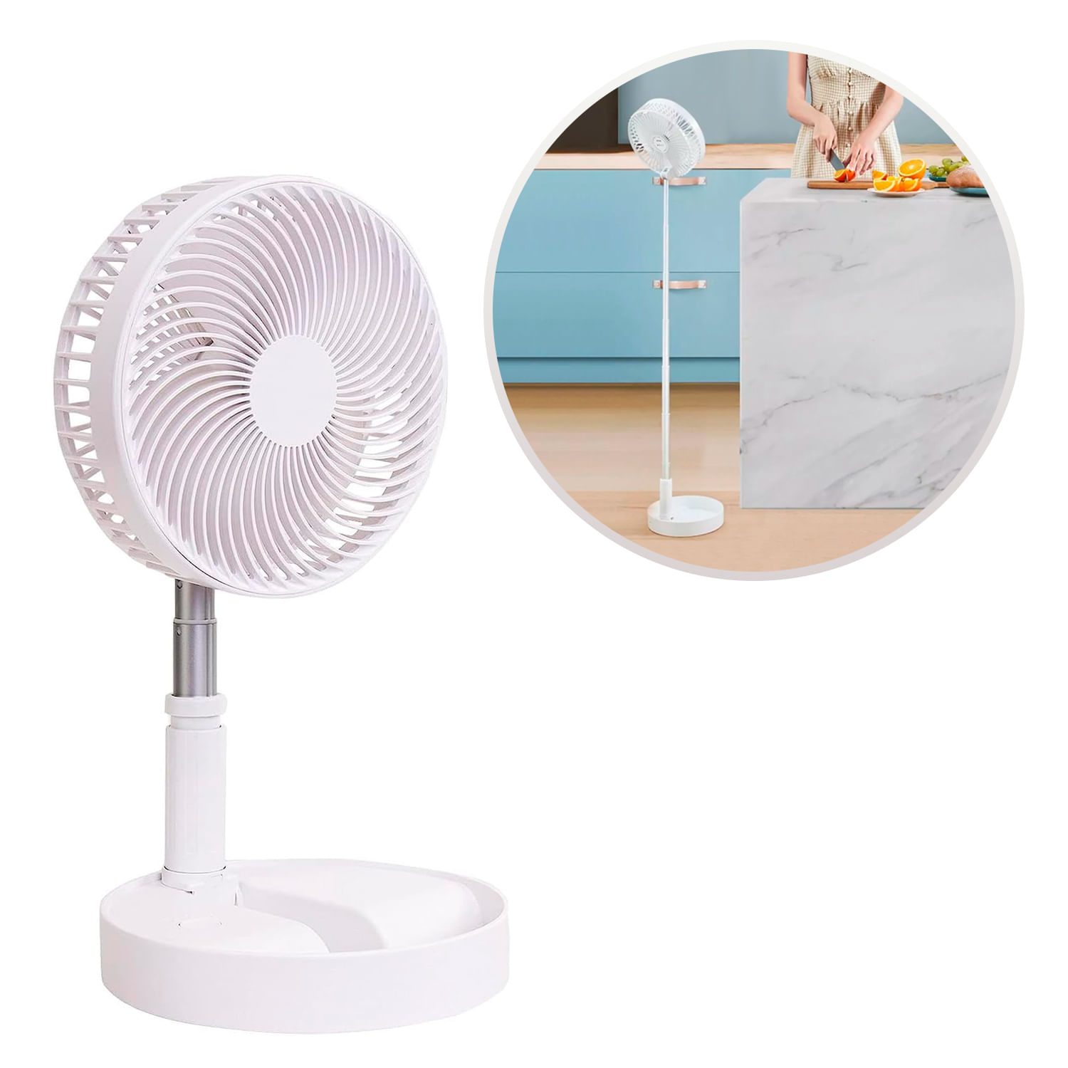 Ventilador Plegable Inalámbrico Recargable