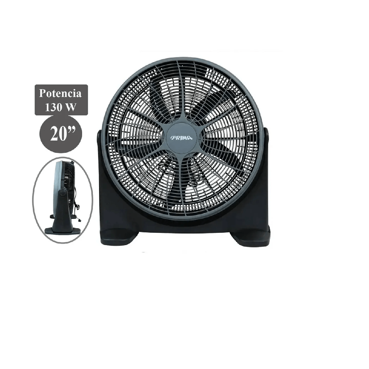 Ventilador Prima YL-2020P Box Recirculante 20"" 130 Watts Negro