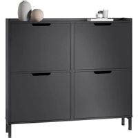 Zapatera Moderna Fromel Negro R&R MUEBLES