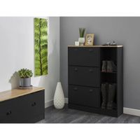 Zapatera Moderna Ouka Negro R&R MUEBLES